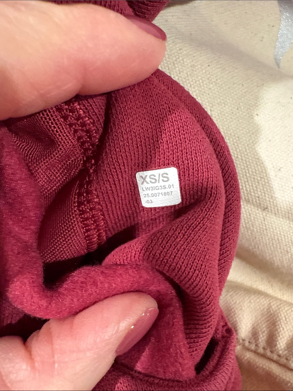 lululemon athletic half-Zip Hooded Sweatshirt in Deep Rosewood - Picture 4 of 4